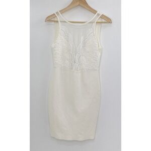 Lulus White Lace Bodycon‎ Sleeveless Sheath Cocktail Party USA Wedding Event